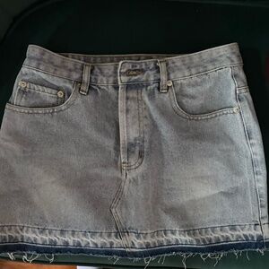 Mini Denim Skirt, raw hem, never worn Lucy In the Sky